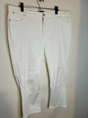 Talbots White Straight Leg Crop Jeans Size 18